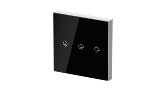 Nature Switch (Black Glass - White 3 way) LS220-GM3