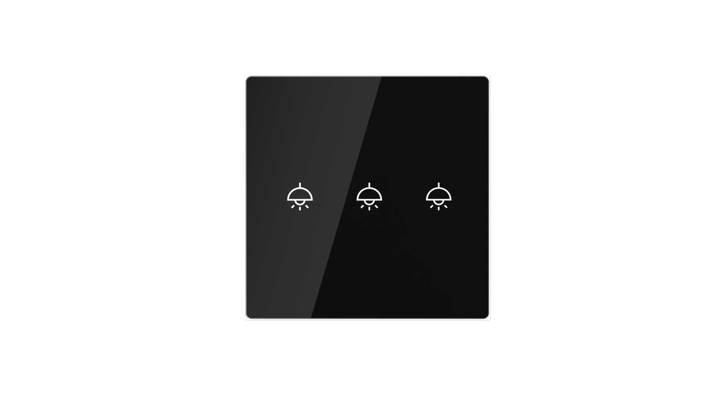 Nature Switch (Black Glass - White 3 way) LS220-GM3