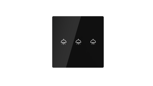 Nature Switch (Black Glass - White 3 way) LS220-GM3